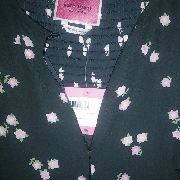 Kate Spade 00 Ditsy Begonia Flutter Sleeve Dress - Picture 5 of 13